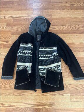 Vintage Winlit 1969 Aztec Southwestern hooded jacket